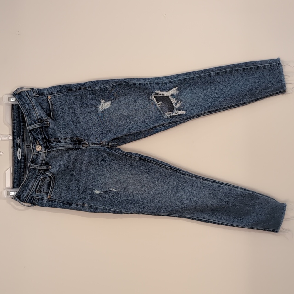Old Navy Rock Star Super Skinny High Rise Size 2 Petite  Frayed Cuffs. Xclnt